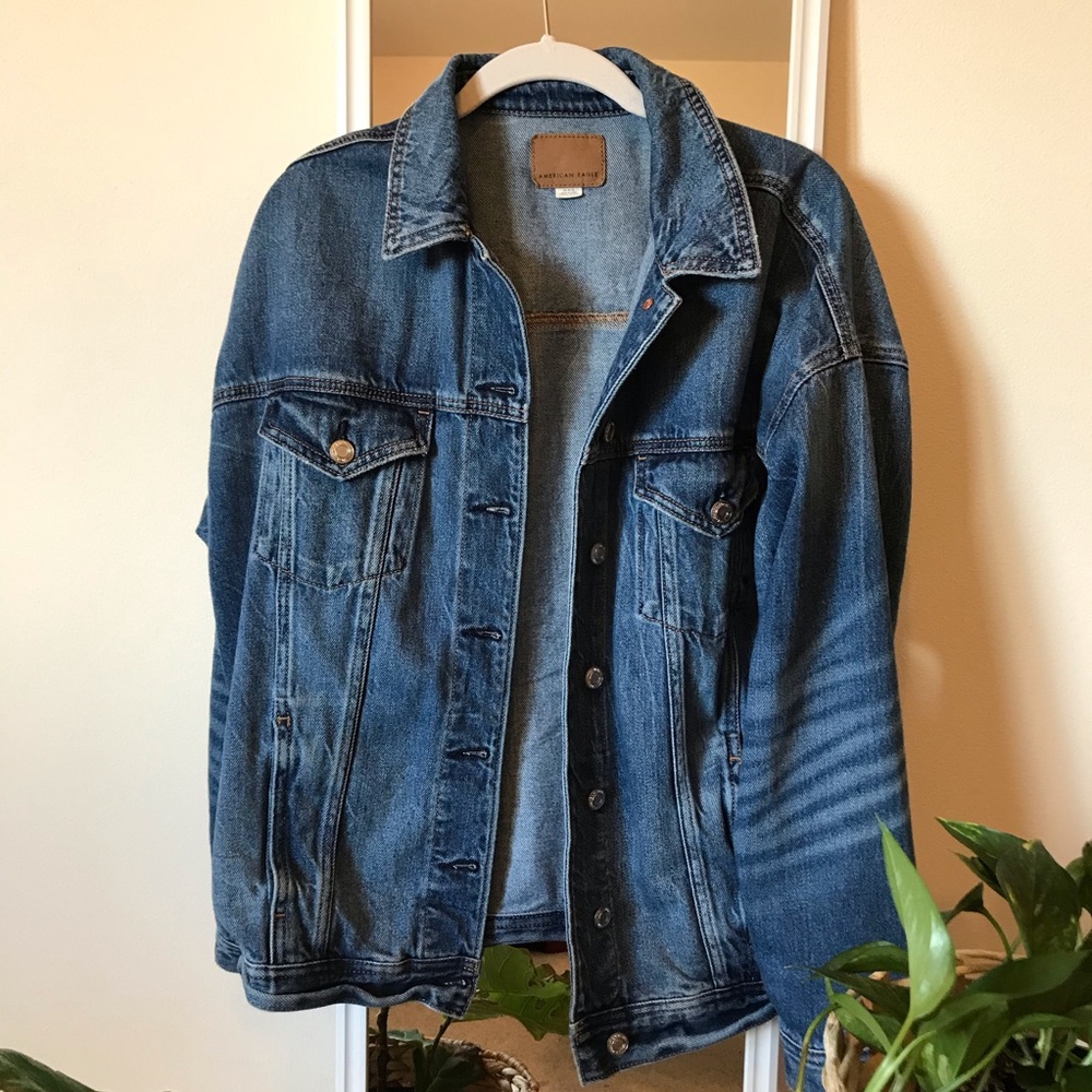Woman’s American Eagle, Blue Jean Jacket Size L